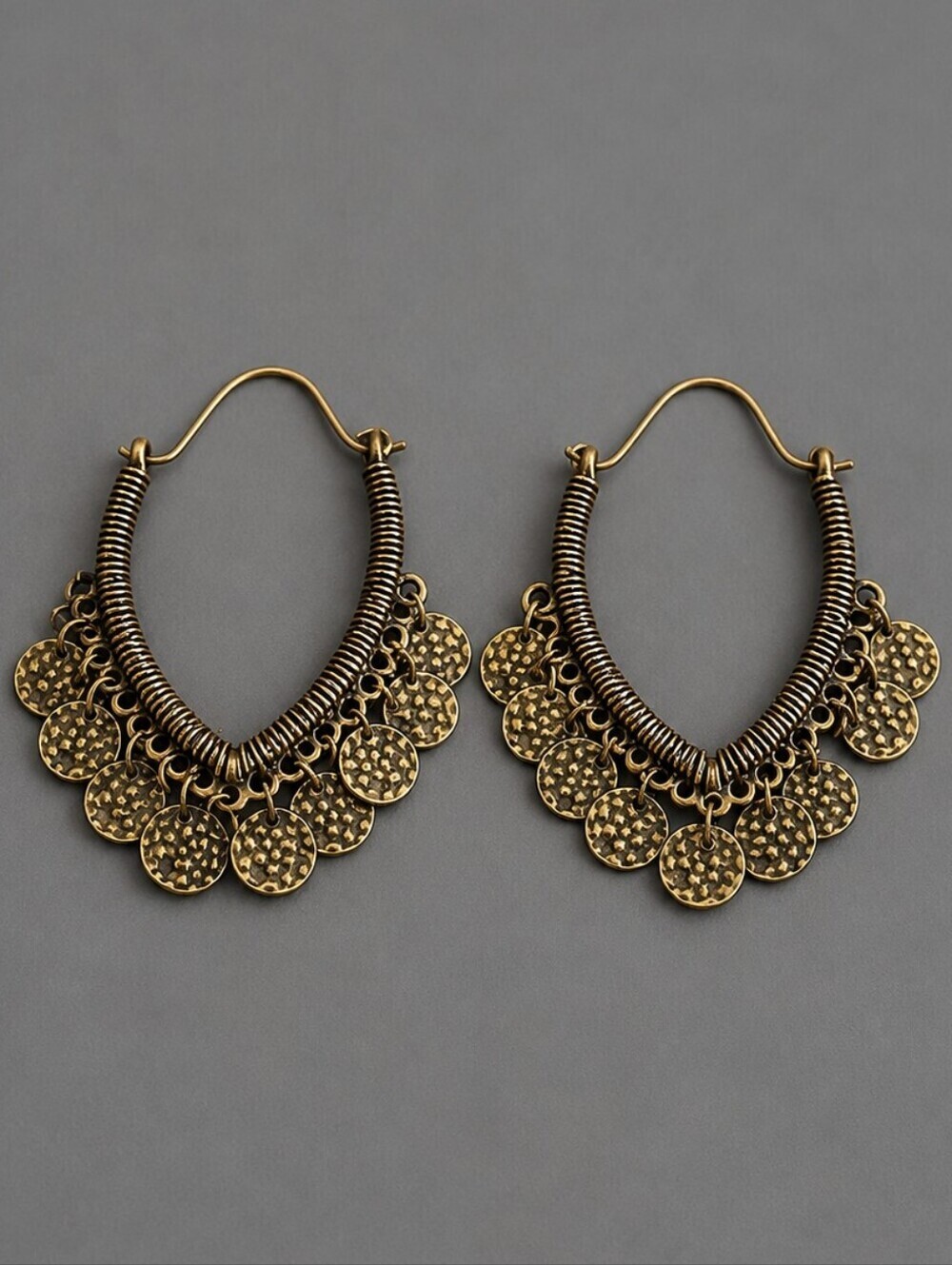 3/$30 Bronze Chandalier Hoop Earrings